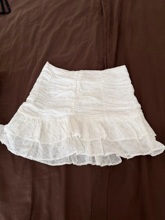 Lush Dresses & Skirts - Lush White Eyelet Ruffle Mini Skirt